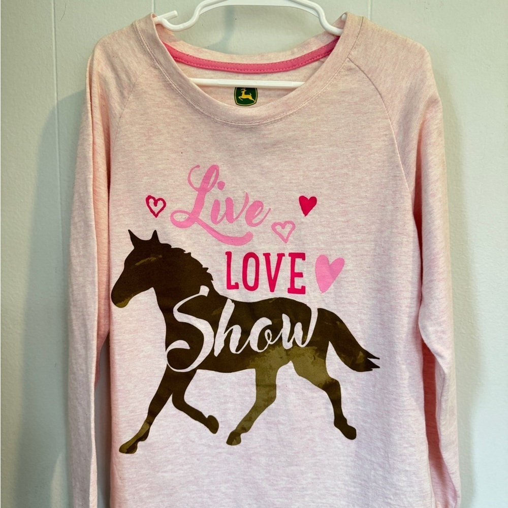 🐴 John Deere Girls 6X Long Sleeve Tee — Live Love Show 💕 NWT - Picture 4 of 4